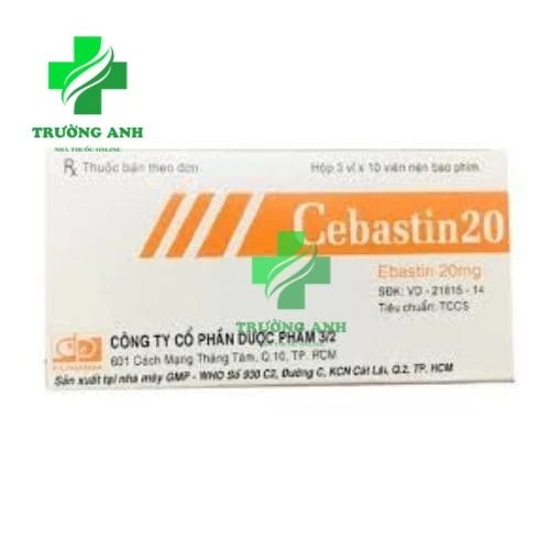 Cebastin 20 - Thuốc điều trị viêm mũi dị ứng, mề đay hiệu quả